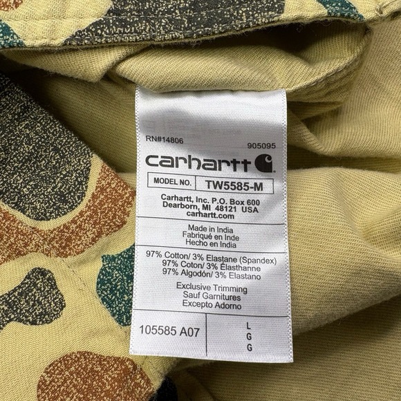 Carhartt Rugged Flex Button Up Shirt Relaxed Fit Duck Camo Mens L Large NWT - Picture 10 of 15